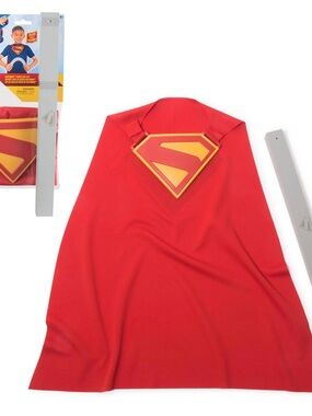 DC Comics Kids SUPERMAN Power Cape Set Cape 25” X 22”. Classic Superman.